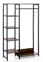 Kleiderschrank, ca. 90 x 30 x 140 cm - Braun/Schwarz