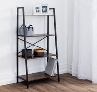 Regal mittel, ca. 64 x 34 x 130,5 cm - Braun/Schwarz