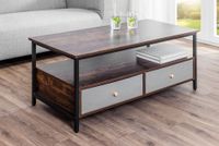 Couchtisch mit 2 Schubladen, ca. 110 x 50 x 47 cm - Braun