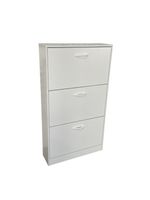 Schuhschrank mit drei Schubladen, ca. 59 x 105 x 17 cm - Weiß