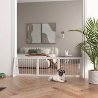 PawHut Absperrgitter Hund, 71-190 x 56 cm Faltbar Türschutzgitter mit 3 Paneelen
