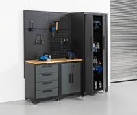 Garagenschrank 4 tlg. 195x 47x 193cm schwarz