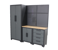 Garagenschrank 4 tlg. 195x 47x 193cm schwarz