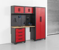Garagenschrank 5 tlg. 195 x 47,2 x 193 cm, schwarz