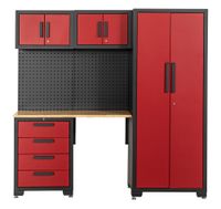 Garagenschrank 5 tlg. 195 x 47,2 x 193 cm, schwarz
