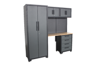 Garagenschrank 5 tlg. 195 x 47,2 x 193 cm, schwarz