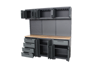 Garagenschrank 7 tlg. 180x 42x 183 cm schwarz