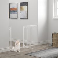 Hunde Türschutzgitter Treppenschutzgitter, 75-145 cm Hunde Türgitter Weiß