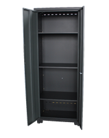 Werkstatt Stahl Hochschrank pulverbeschichtet verschließbar 3 Fächer 75x 47x 193cm