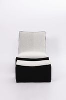 Relaxsessel mit Hocker 2-tlg. Tatami-Sofa, ca. 100 x 88 x 80 cm - Hellgrau