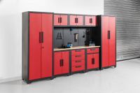 Garagenschrank 9 tlg. 330x 47x 193 cm, rot