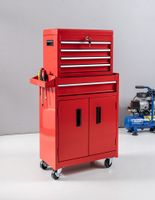 Werkstattwagen 5 Schubladen 50 cm, rot