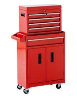 Werkstattwagen 5 Schubladen 50 cm, rot