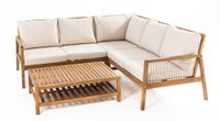 15-tlg. Ecklounge-Set Melone aus Akazienholz