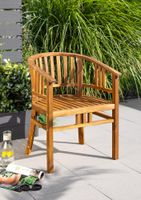 Gartenstuhl aus Holz abgerundet, ca. 59,5 x 61 x 79 cm - Braun