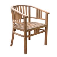 Gartenstuhl aus Holz abgerundet, ca. 59,5 x 61 x 79 cm - Braun