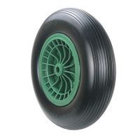 Sackkarrenrad mit Gummireifen, Bohrung ca. 20 mm - Grün/Schwarz