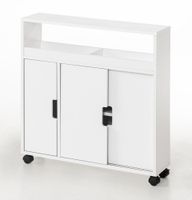 Rollschrank mit Schubladen und Ablage, ca. 70 x 20 x 71 cm - Weiß