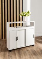 Rollschrank mit Schubladen und Ablage, ca. 70 x 20 x 71 cm - Weiß