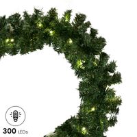Gartenpirat Tannengirlande Länge 20,25 m 300 LED warmweiß