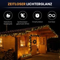Gartenpirat Tannengirlande Länge 20,25 m 300 LED warmweiß