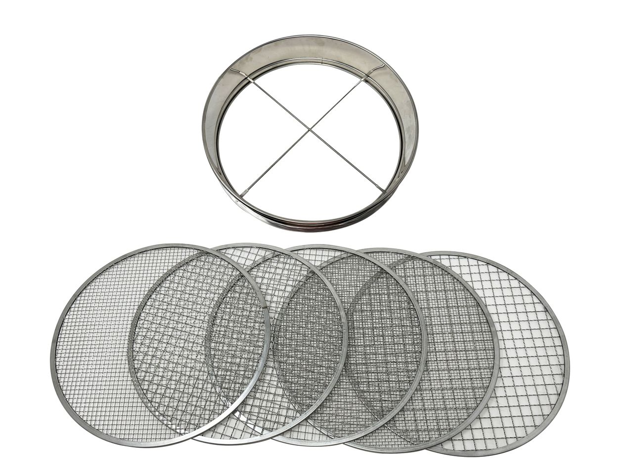 5in1 Garten-Sieb aus Kohlenstoffstahl, oberflächenverzinkt ca. 30 x 30 x 6.5cm