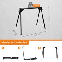 Arbeitsböcke 2er Set klappbar, Unterstellbock 400kg belastbar, Sägebock