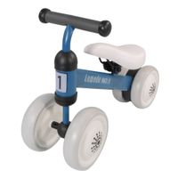 Lauflernrad blau, Kinderlaufrad mit Umkippschutz und gepolsterten Lenker, Mini Laufrad