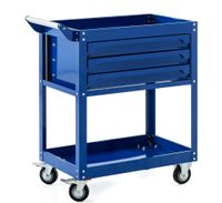 Werkzeugrollwagen mit 2 Ablagen & 3 Schubladen 78x 45x 92 cm blau 