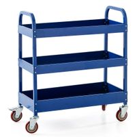Werkzeugrollwagen mit 3 Ablagen 80x 41x 78 cm blau 