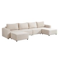 Home Deluxe Modulares Schlafsofa VINA XXL - 380 x 168 cm Beige