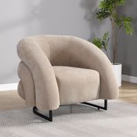 Home Deluxe Sessel MACA Samtgewebe Beige