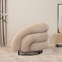 Home Deluxe Sessel MACA Samtgewebe Beige