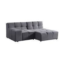 Home Deluxe Modulares Sofa ORLENA L-Rechts Anthrazit 204 x 148 cm