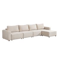 Home Deluxe Modulares Schlafsofa VINA XL - 380 x 168 cm Beige