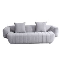 Home Deluxe Komfort Sofa Grau NORANA - 234 x 80 103 cm
