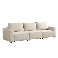 Home Deluxe Modulares Schlafsofa VINA M - 295 x 92 cm Beige