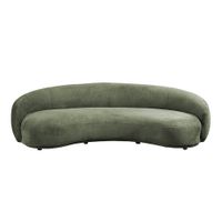 Home Deluxe Sofa Webstoff Dunkelgrün CASARA - 258 x 72 x 128