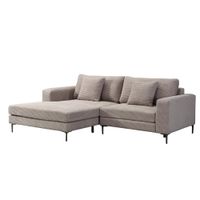Home Deluxe Sofa BELLANO - 238 x 188 cm Cord Beige Links