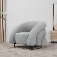 Home Deluxe Sessel MACA Samtgewebe Grau
