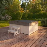 Home Deluxe Outdoor Whirlpool NIMBUS DELUXE inkl. Treppe und Thermoabdeckung für 2 Personen