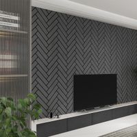 Home Deluxe Akustikpaneel Fischgrätenoptik VEGA Black Oak 6er Set - 80 x 40 cm