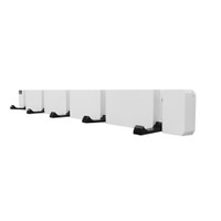 HOME DELUXE Garderobenleiste HOOK inkl, Haken und Magneten - Weiß 5 x Haken