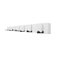 HOME DELUXE Garderobenleiste HOOK inkl, Haken und Magneten - Weiß 8 x Haken