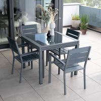 HOME DELUXE Garten-Sitzgruppe VERANO und MADERA  8 Stühle