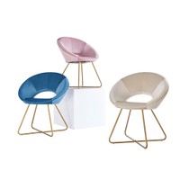 HOME DELUXE Samtstuhl SELESA mit Beistelltisch - Beige