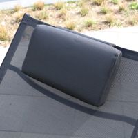 Garten-Sonnenliege mit 4 Positionen, ca. 179-162 x 68 x 48-86 cm – Schwarz
