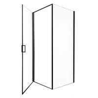 Duschkabine LIVIA - 100 x 195 cm Schwarz Matt