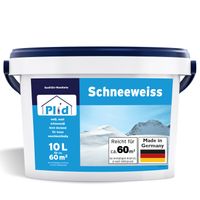 Schneeweiß Wanfarbe innen - 10L für ca. 60m² / Deckenfarbe Innenfarbe weiß