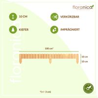 Floranica Rollborder Flexibler Holzzaun 100 x 10 cm Natur Beeteinfassung Gartenzaun